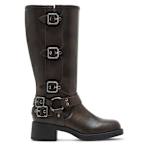 WOMENS CLARRAA WIDE CALF TALL BOOT - DARK BROWN