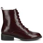 WOMENS VIENNA LACE UP BOOT - DARK RED