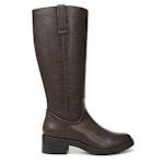WOMENS BRINLEY WIDE CALF TALL BOOT - DARK BROWN