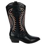 WOMENS JUMBLE WESTERN BOOT - BLACK
