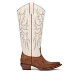 WOMENS IRLENE TALL DECO BOOT - OFF WHITE