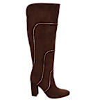 WOMENS MIMI WIDE CALF TALL DRESS BOOT - CHOCOLATE