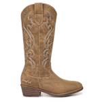 WOMENS STUTTER WESTERN BOOT - TAN
