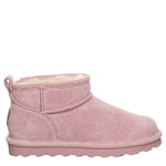 WOMENS SHORTY FAUX FUR BOOT - PALE PINK