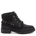 WOMENS NIXIE LAVE UP FAUX FUR BOOT - BLACK