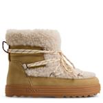 WOMENS HOT COCOA FAUX FUR ANKLE BOOT - TAN