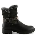 WOMENS VALEA FAUX FUR BOOTIE - BLACK