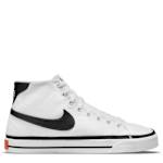 NIKE WOMENS COURT LEGACY MID SNEAKER - WHITE