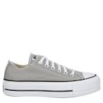 WOMENS CHUCK TAYLOR ALL STAR LOW TOP PLATFORM SNEAKER - GREY