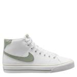 NIKE WOMENS COURT LEGACY MID SNEAKER - WHITE
