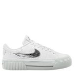 NIKE WOMENS COURT LEGACY LIFT SNEAKER - WHITE
