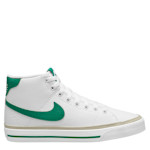 NIKE WOMENS COURT LEGACY MID SNEAKER - WHITE