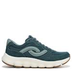 WOMENS PODFLOW RETRO WALKING SNEAKER - DARK GREEN