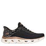 WOMENS SLIP-INS GLIDE STEP ARC WAVES SNEAKER - BLACK