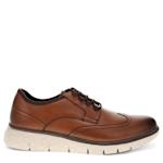MENS CLARKSTON WINGTIP OXFORD - COGNAC