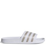 MENS ADILETTE AQUA SLIDE SANDAL - WHITE