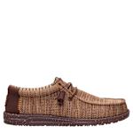MENS WALLY STRETCH SOX SLIP ON SNEAKER - CHOCOLATE