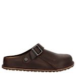 MENS LUTRY OILED LEATHER CLOG - BROWN