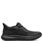 MENS FLEET KNIT ELASTIC LACE SLIP ON SNEAKER - BLACK