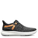 MENS FLEET KNIT ELASTIC LACE SLIP ON SNEAKER - BLACK
