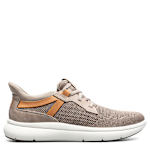 MENS FLEET KNIT ELASTIC LACE SLIP ON SNEAKER - BROWN
