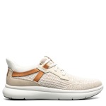 MENS FLEET KNIT ELASTIC LACE SLIP ON SNEAKER - OFF WHITE