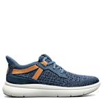 MENS FLEET KNIT ELASTIC LACE SLIP ON SNEAKER - NAVY