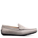 MENS MOTOR SMOOTH MOC TOE PENNY LOAFER - GREY