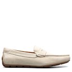 MENS MOTOR SMOOTH MOC TOE PENNY LOAFER - LATTE