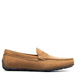 MENS MOTOR SMOOTH MOC TOE PENNY LOAFER - SAND