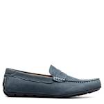 MENS MOTOR SMOOTH MOC TOE PENNY LOAFER - DARK BLUE