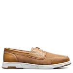 MENS LUCA MOC TOE BOAT SHOE - TAN