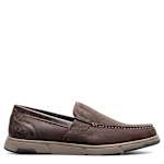 MENS LUCA MOC TOE VENETIAN SLIP ON SHOE - BROWN