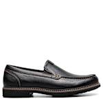 MENS OSLO MOC TOE VENETIAN SLIP ON SHOE - BLACK