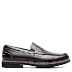MENS OSLO MOC TOE PENNY LOAFER - BLACK