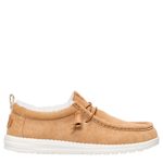 MENS WALLY SUEDE SHEARLING SLIP ON SNEAKER - TAN