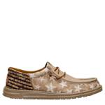 MENS WALLY AMERICANA SLIP ON SNEAKER - BROWN