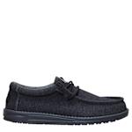 MENS WALLY STRETCH JERSEY SLIP ON SNEAKER - BLACK