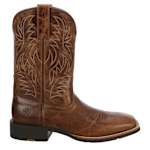 MENS SPORT WESTERN SQUARE TOE WESTERN BOOT - DARK TAN