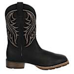 MENS HYBRID RANCHER SQUARE TOE WESTERN BOOT - BLACK