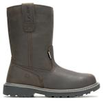 MENS FLOORHAND PLAIN TOE PULL ON WORK BOOT - DARK BROWN