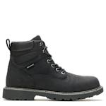 MENS FLOORHAND PLAIN TOE WORK BOOT - BLACK