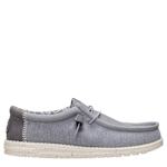 MENS WALLY STRETCH CANVAS SLIP ON SNEAKER - GREY