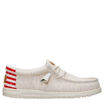 MENS WALLY AMERICANA SLIP ON SNEAKER - WHITE