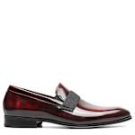 MENS TUX STRAP SLIP ON - BURGUNDY