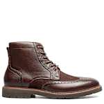 MENS REDFORD WINGTIP LACE-UP BOOT - DARK BROWN