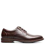 MENS FITZ FLEX PLAIN TOE OXFORD - DARK BROWN