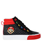 BOYS LITTLE-BIG KID MARIO AND LUIGI HIGH TOP SNEAKER - BLACK