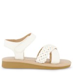 GIRLS TODDLER APPLE BRAID SANDAL - WHITE
