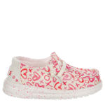 HEYDUDE GIRLS WENDY HEARTS TODDLER SLIP ON SNEAKER - PINK
